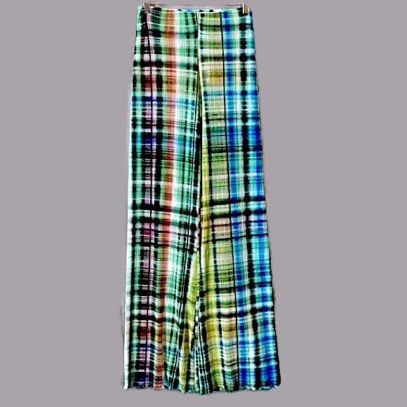 Urban Outfitters NWT Margot Tie Dye Plaid Pants, S - Picture 3 of 13